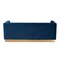 Baxton Studio Aveline Navy Blue Velvet Upholstered Brushed Gold Finished Sofa 159-9784 - alternate 4
